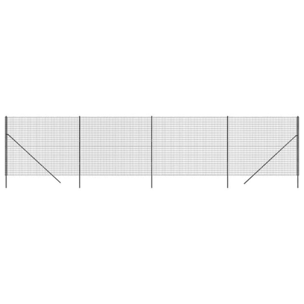 vidaXL trådhegn 1,6x10 m galvaniseret stål antracitgrå