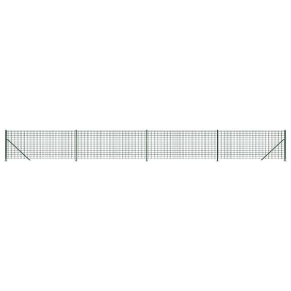 vidaXL trådhegn med flange 1x10 m grøn