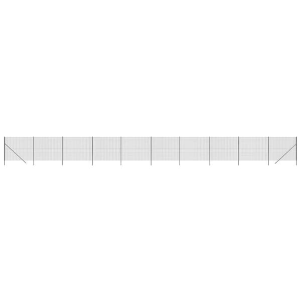 vidaXL trådhegn 1,4x25 m galvaniseret stål antracitgrå