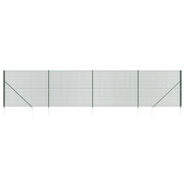 vidaXL Verkkoaita maapiikeillä vihreä 1,6x10 m