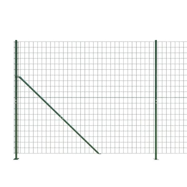 vidaXL trådhegn med flange 1,4x10 m grøn
