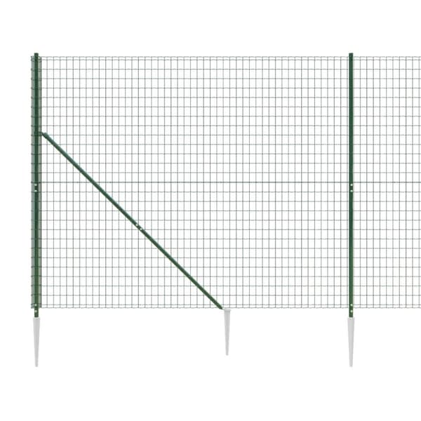 vidaXL Verkkoaita maapiikeillä vihreä 2x10 m