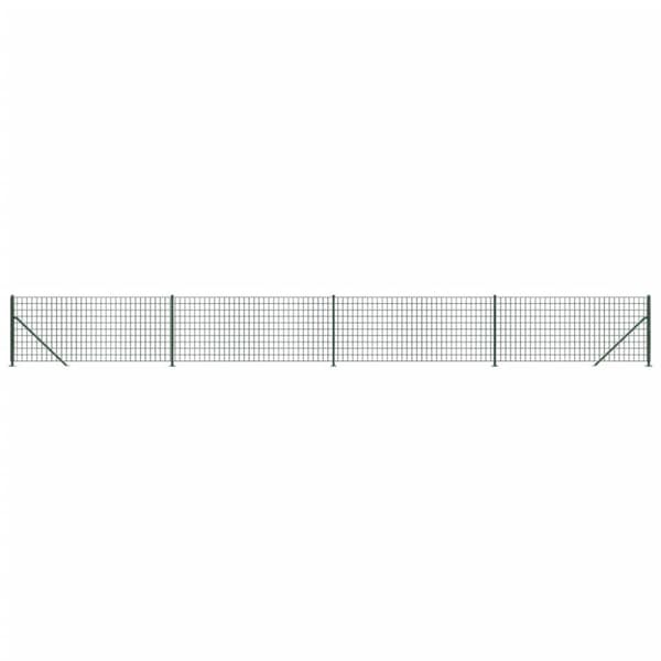 vidaXL trådhegn med flange 1x10 m grøn