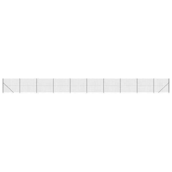vidaXL Nettinggjerde med flens antrasitt 1,8x25 m