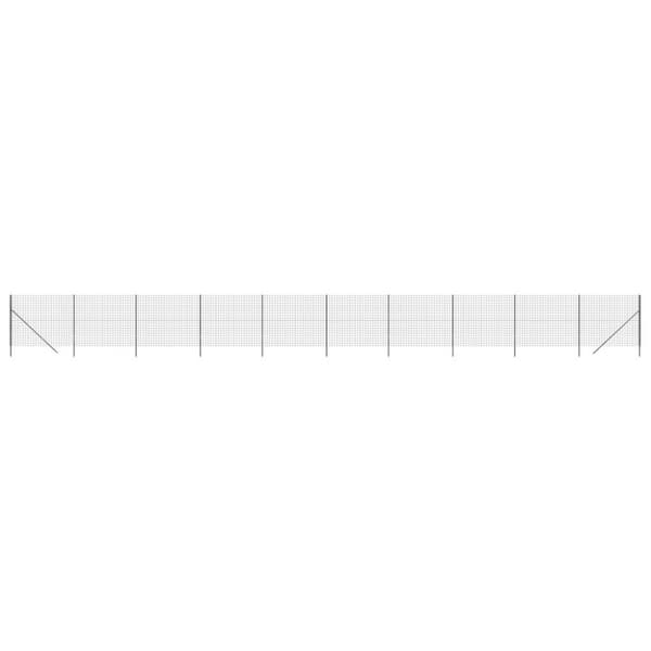 vidaXL trådhegn 1,4x25 m galvaniseret stål antracitgrå