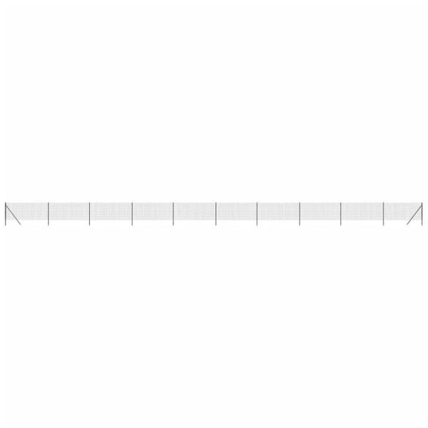vidaXL trådhegn 0,8x25 m galvaniseret stål antracitgrå