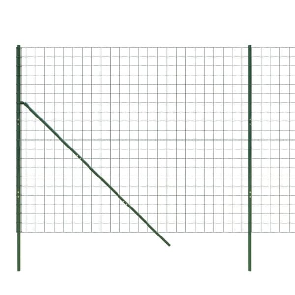 vidaXL trådhegn 2,2x25 m galvaniseret stål grøn