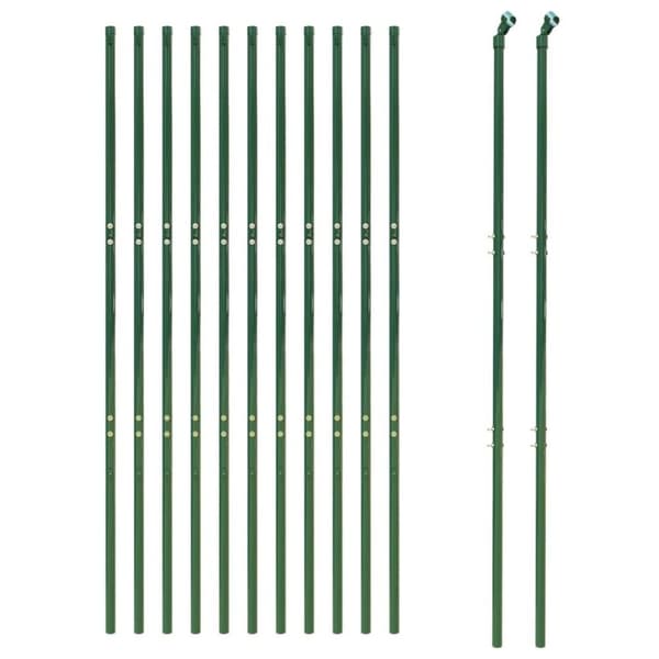 vidaXL trådhegn 2,2x25 m galvaniseret stål grøn