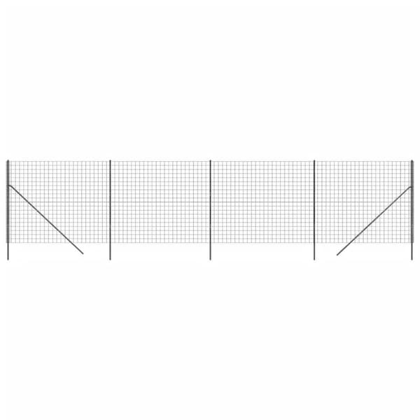 vidaXL trådhegn 1,6x10 m galvaniseret stål antracitgrå