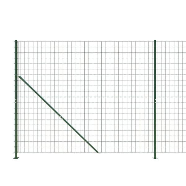 vidaXL trådhegn med flange 1,8x25 m grøn
