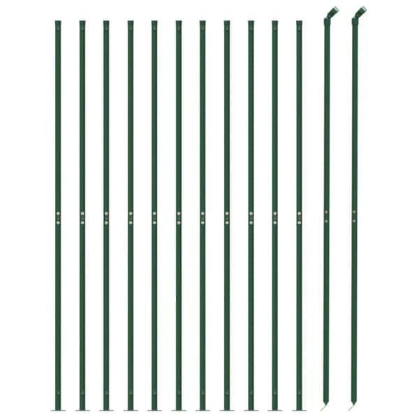 vidaXL trådhegn med flange 1,8x25 m grøn