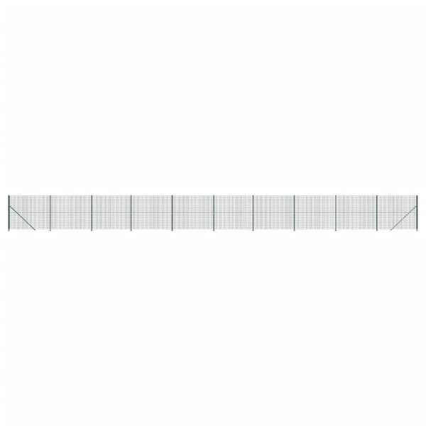 vidaXL Nettinggjerde med flens grønn 1,8x25 m