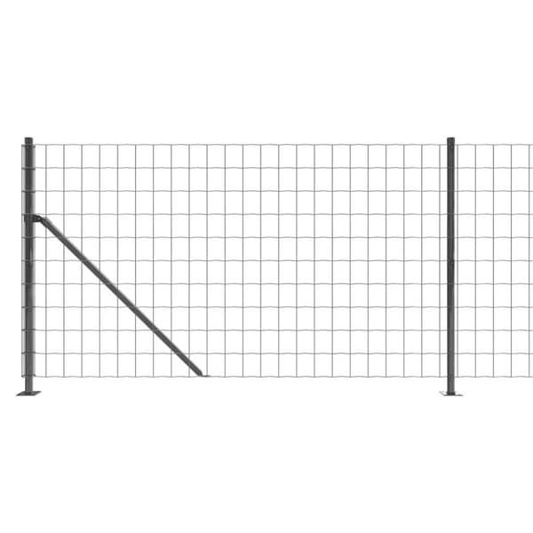 vidaXL trådhegn med flange 1x25 m antracitgrå