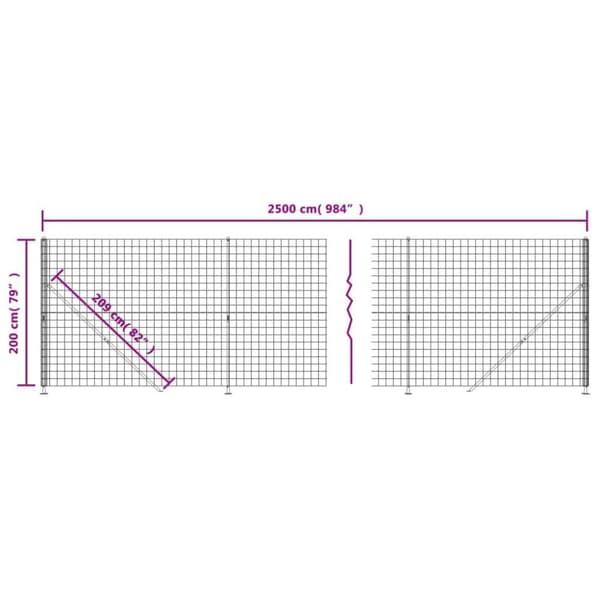 vidaXL Verkkoaita laipalla vihreä 2x25 m