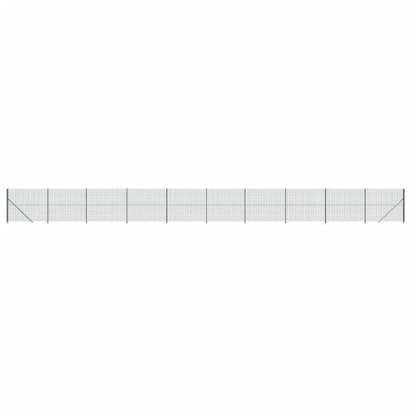 vidaXL trådhegn med flange 2x25 m grøn