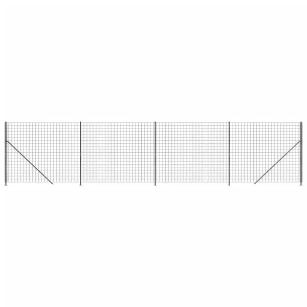 vidaXL trådhegn med flange 1,6x10 m antracitgrå