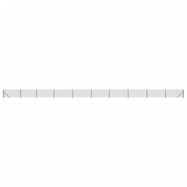 vidaXL trådhegn med flange 0,8x25 m grøn