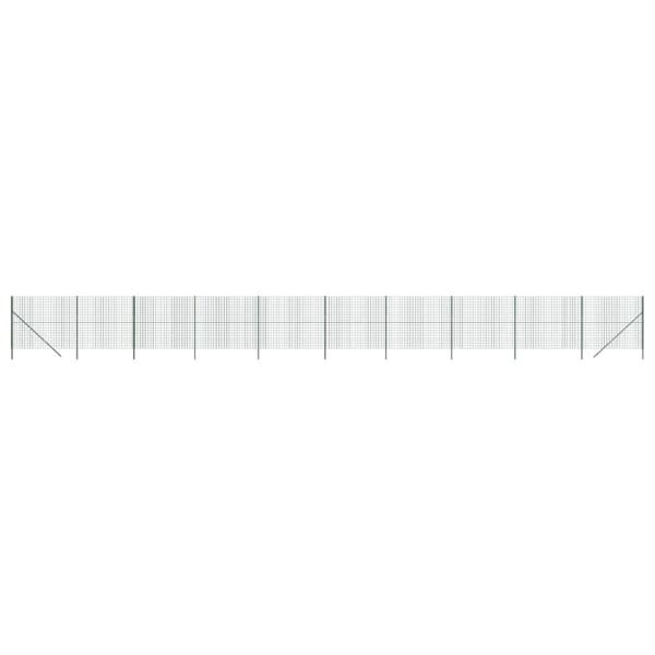 vidaXL trådhegn 1,8x25 m galvaniseret stål grøn