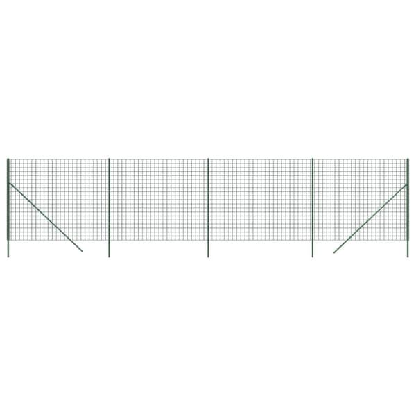 vidaXL Verkkoaita vihreä 1,8x10 m galvanoitu teräs