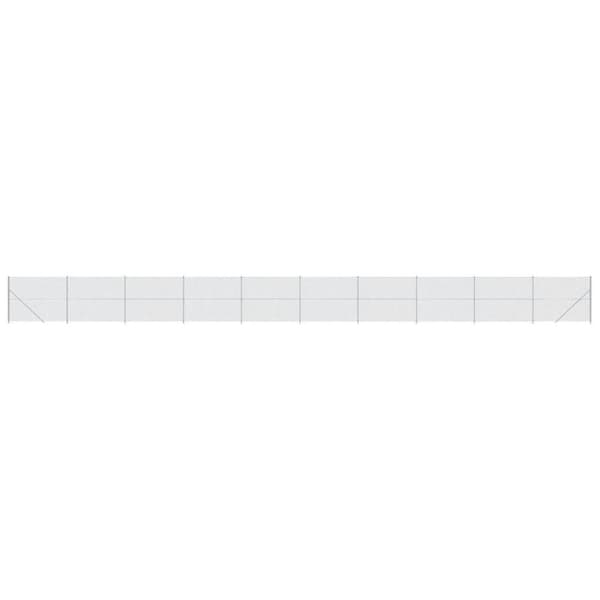 vidaXL trådhegn med flange 1,6x25 m sølvfarvet