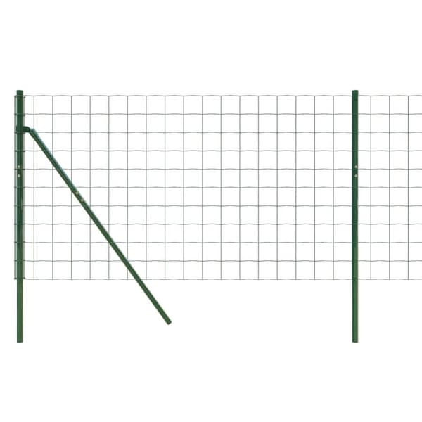vidaXL trådhegn 0,8x10 m galvaniseret stål grøn