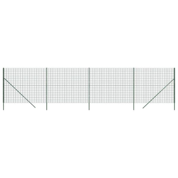 vidaXL trådhegn 2,2x10 m galvaniseret stål grøn