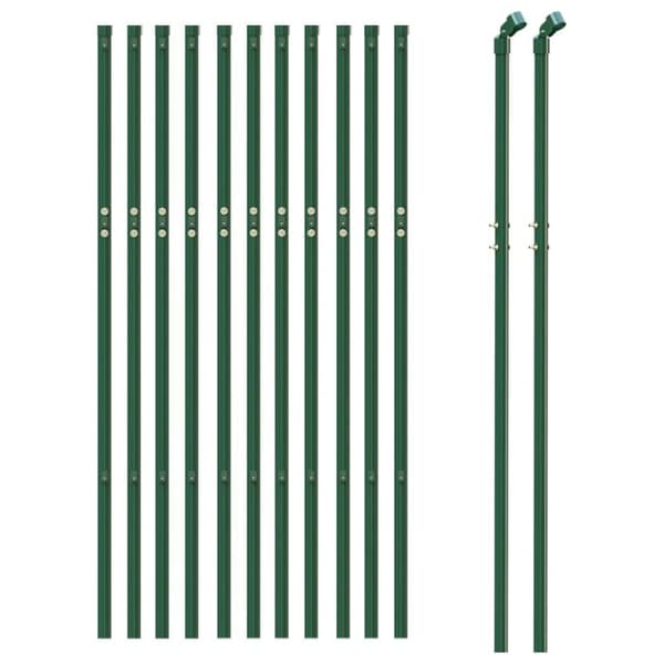 vidaXL trådhegn 0,8x25 m galvaniseret stål grøn