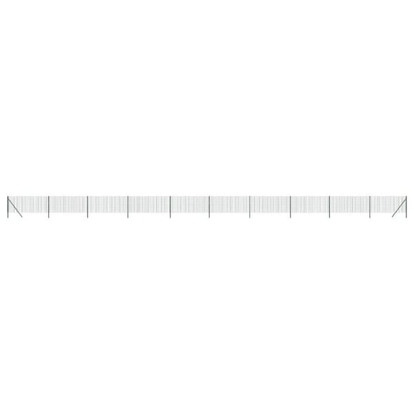 vidaXL trådhegn 0,8x25 m galvaniseret stål grøn