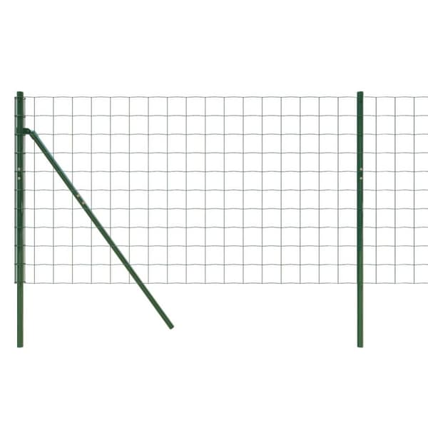 vidaXL Verkkoaita vihreä 1x10 m galvanoitu teräs