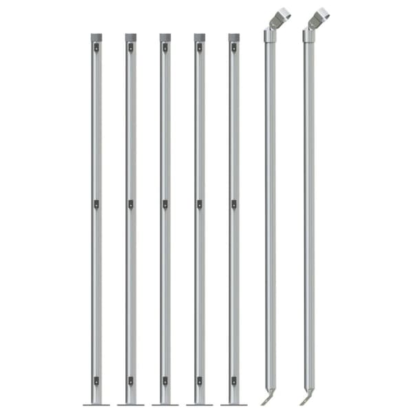 vidaXL trådhegn med flange 1,1x10 m sølvfarvet