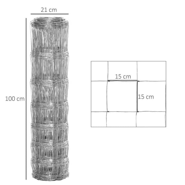 Rootz Chain Link Hegn - Rullenet - Tykt Stål - 52 x 1 m