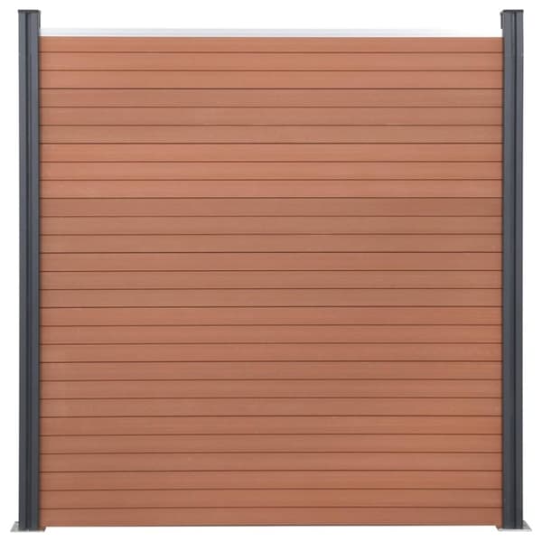 vidaXL Gjerdepanelsett brun 180x186 cm WPC