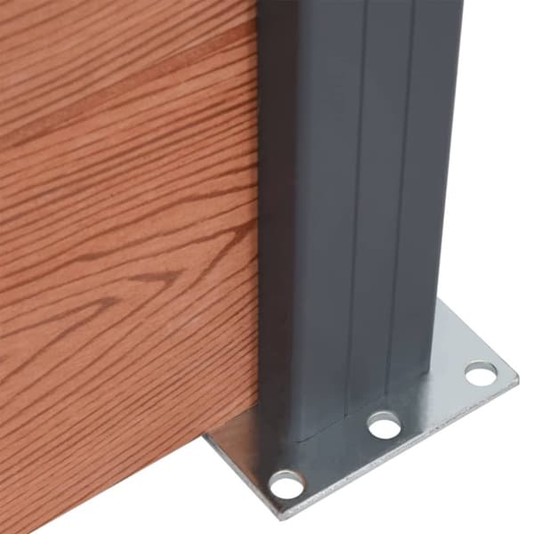 vidaXL Gjerdepanelsett brun 180x186 cm WPC