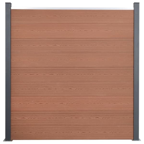vidaXL Gjerdepanelsett brun 180x186 cm WPC