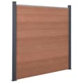 Miniatyrbilde 1 av 10: vidaXL Gjerdepanelsett brun 180x186 cm WPC