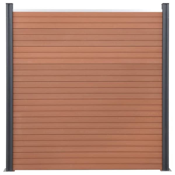 vidaXL hegnspanelsæt 353x186 cm WPC brun
