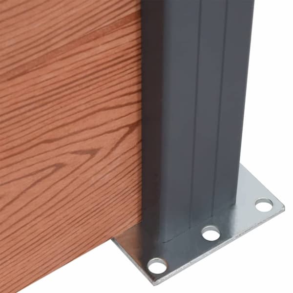 vidaXL Staketpanel brun 353x186 cm WPC