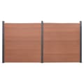 Miniatyrbild 1 av 10: vidaXL Staketpanel brun 353x186 cm WPC