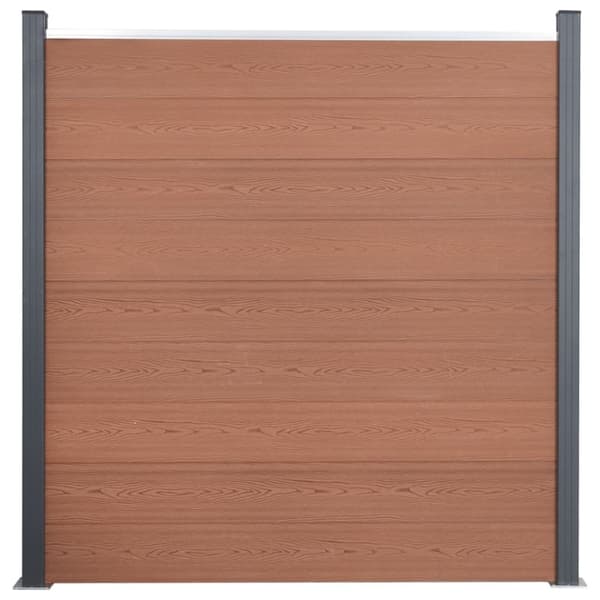 vidaXL Gjerdepanelsett brun 699x186 cm WPC