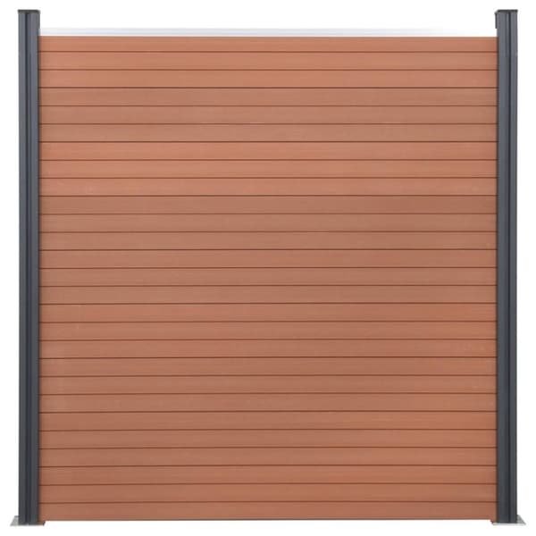 vidaXL Gjerdepanelsett brun 699x186 cm WPC