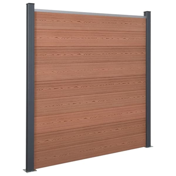vidaXL Gjerdepanelsett brun 699x186 cm WPC