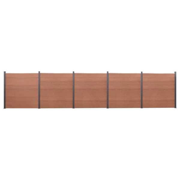 vidaXL Aitapaneelisarja ruskea 872x186 cm WPC