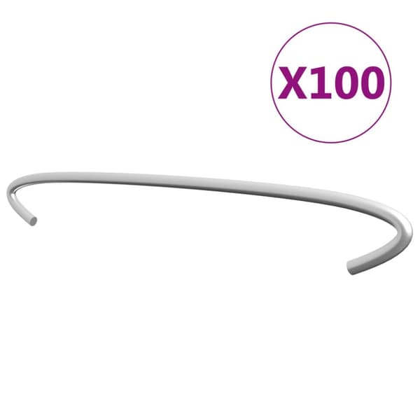 Kivikorien koukut 100 kpl galvanoitu teräs 40 cm