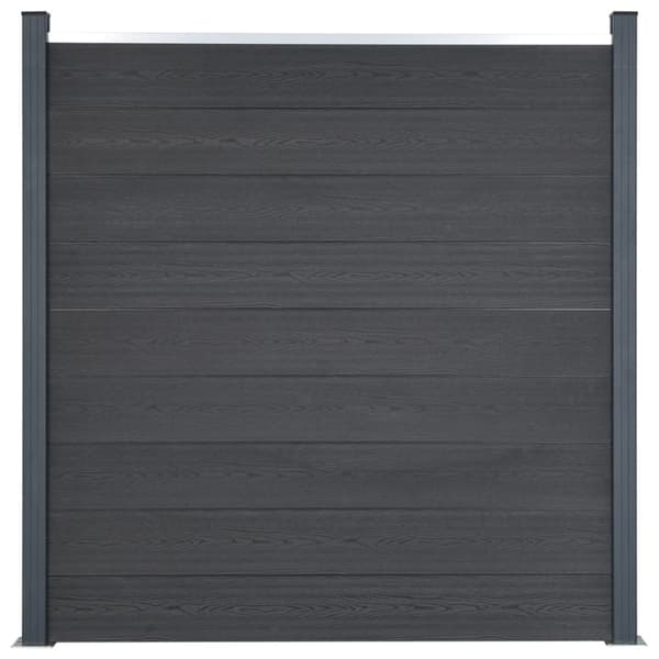 vidaXL Gjerdepanelsett grå 699x186 cm WPC