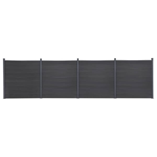 vidaXL Gjerdepanelsett grå 699x186 cm WPC
