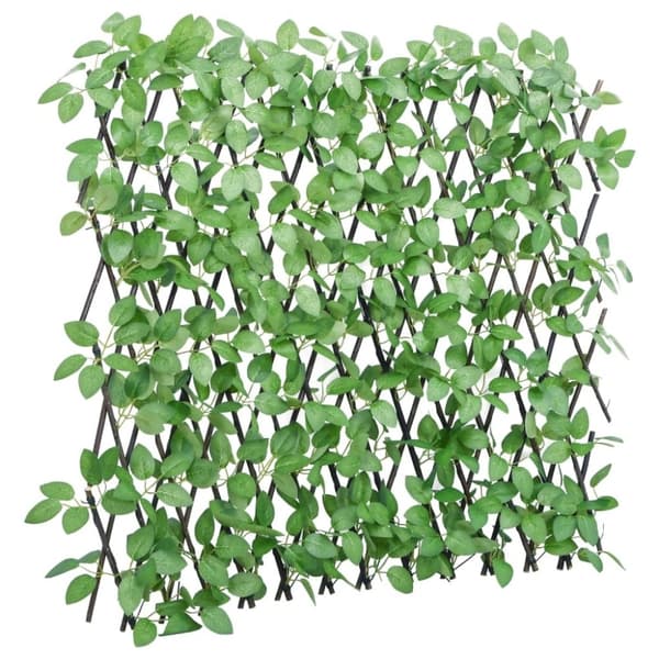 vidaXL Säleikkö tekomuratti laajennettava 5 kpl vihreä 180x65 cm