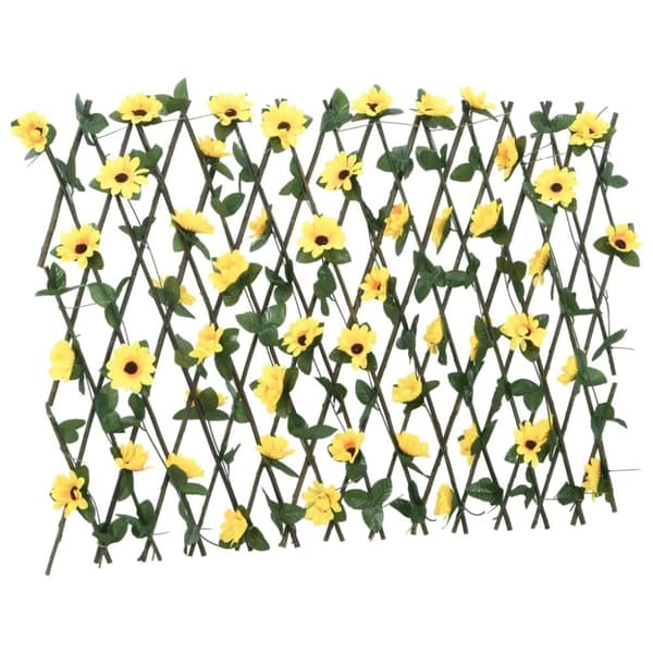 vidaXL Säleikkö tekomuratti laajennettava 5 kpl keltainen 180x60 cm
