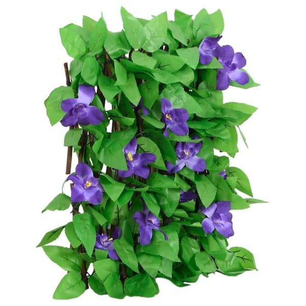 vidaXL Säleikkö tekomuratti laajennettava 5 kpl vihreä 180x20 cm