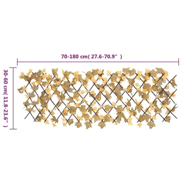 vidaXL Utvidbart espalier kunstige lønneblader grønn 5 stk 190x60 cm