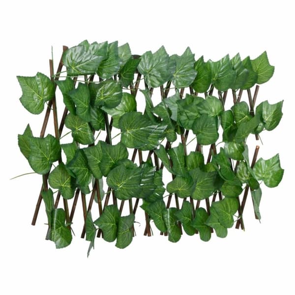 vidaXL Säleikkö tekoviininlehti laajennettava vihreä 5 kpl 180x20 cm